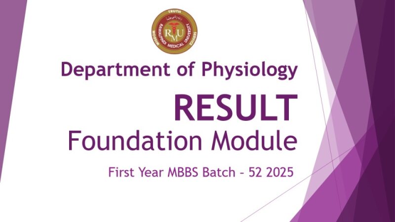 Foundation Module Result for First Year MBBS Batch 52 -2025.pdf