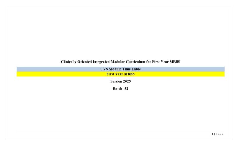 Final CVS Module-I Timetable 2025 1st Year MBBS.pdf