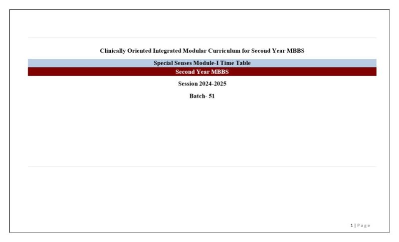 Final Special Senses Module Timetable 2025 2nd Year MBBS.pdf