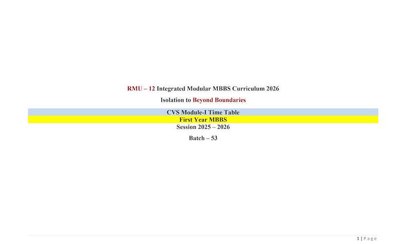 Timetable for CVS Module-I First Year MBBS (Batch 53) 2026.pdf