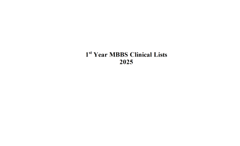 First Year Clinical List (Batch 52) 2025.docx
