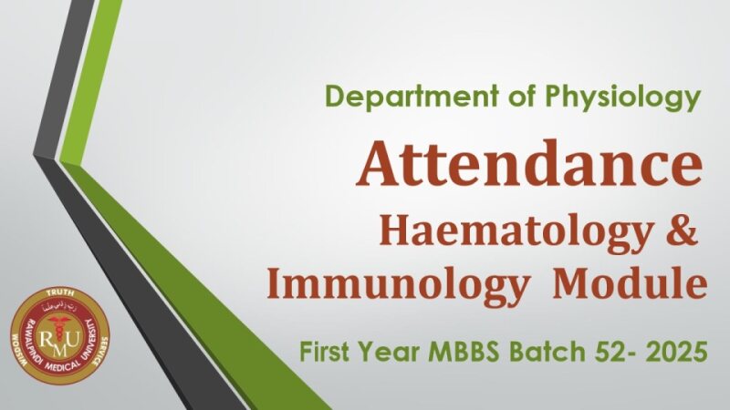 Heamatology & Immunology Module Attendance for First Year MBBS Batch 52- 2025.pdf