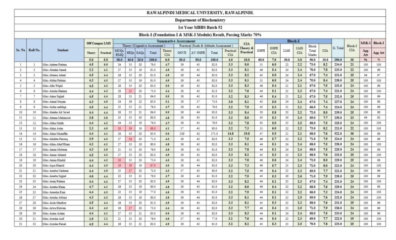 First Year MBBS MSK-I & Block-I Result.pdf