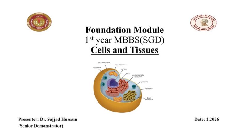 Cells and Tissues-Dr. Ali Raza.pptx