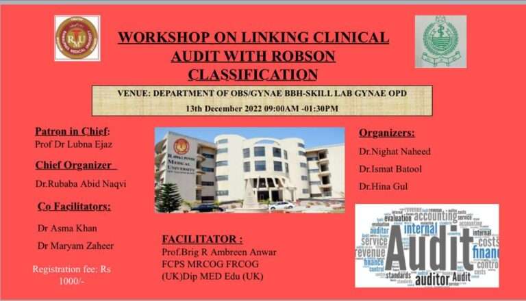 Workshop on linking Clinical Audit with Robson classification