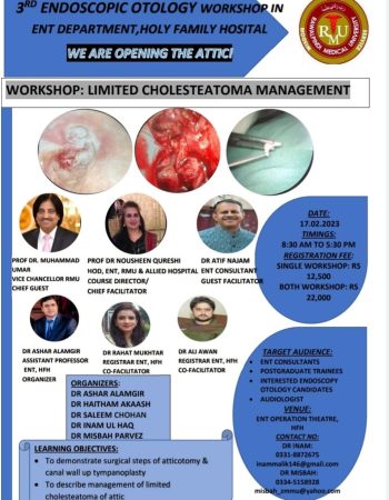 3RD ENDOSCOPIC ONTOLOGY WORKSHOP IN ENT. DEPARTMENT HOLY FAMILY HOSPITAL