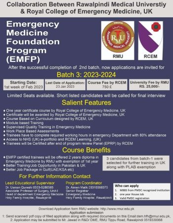 EMERGENCY MEDICINE FOUNDATION PROGRAM (EMFP)